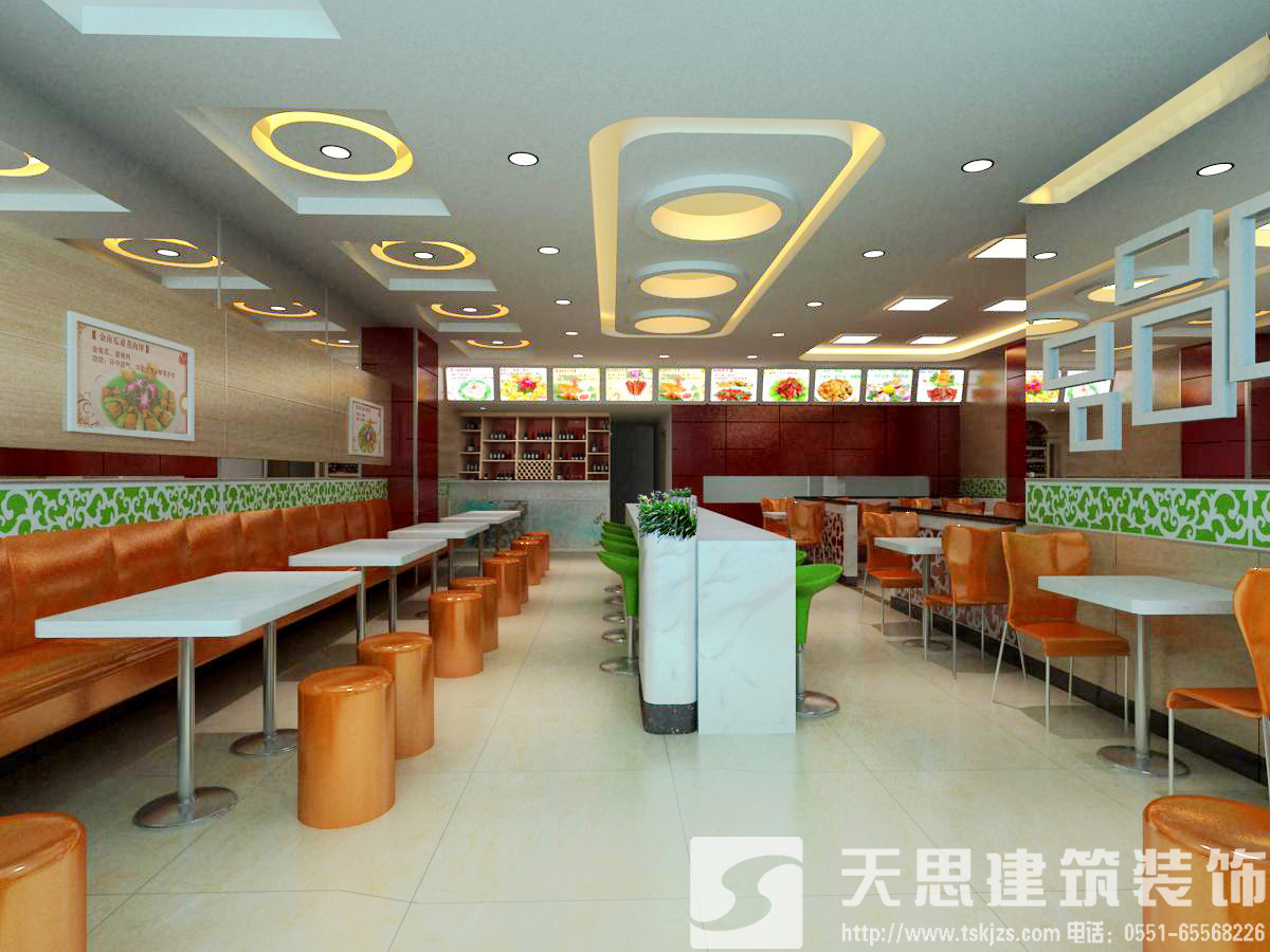 營造特色店面裝修風(fēng)格從快餐店設(shè)計(jì)開始